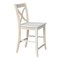 International Concepts Vineyard Counter Height Stool, 24" Seat Height, Unfinished S-142 - alternate 9